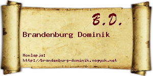 Brandenburg Dominik névjegykártya